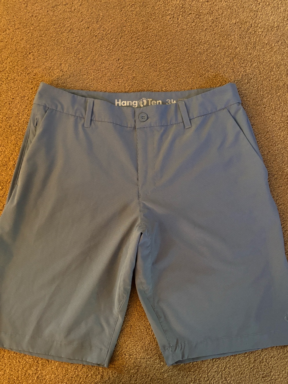 Hang Ten Men’s Shorts Belted size 34 Blue Gray. Like New!